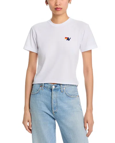 Aviator Nation Basic Boyfriend Tee In White