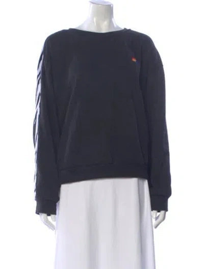 Pre-owned Aviator Nation Bateau Neckline Sweater In Blue