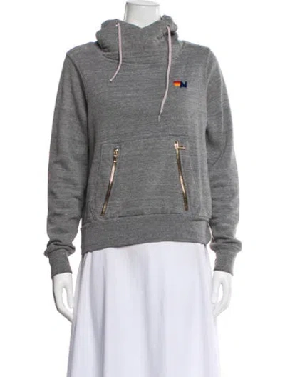 Pre-owned Aviator Nation Biker Jacket In Gray