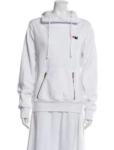 Pre-owned Aviator Nation Biker Jacket In White