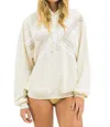 Aviator Nation Blaze Pullover Hoodie In Vintage White In Multi