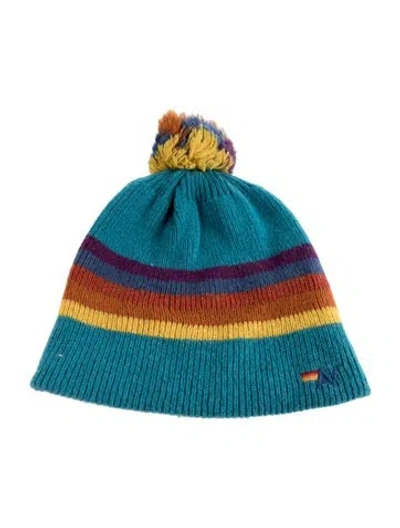 Pre-owned Aviator Nation Blue Patterned Beanie