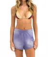 Aviator Nation Bolt Stitch Club Shorts In Faded Grape In Blue