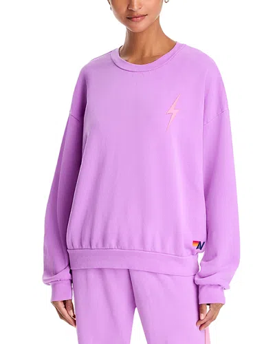 Aviator Nation Bolt Stitch Crewneck Sweatshirt In Transparent