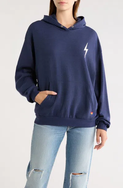 Aviator Nation Bolt Stitch Hoodie In Blue