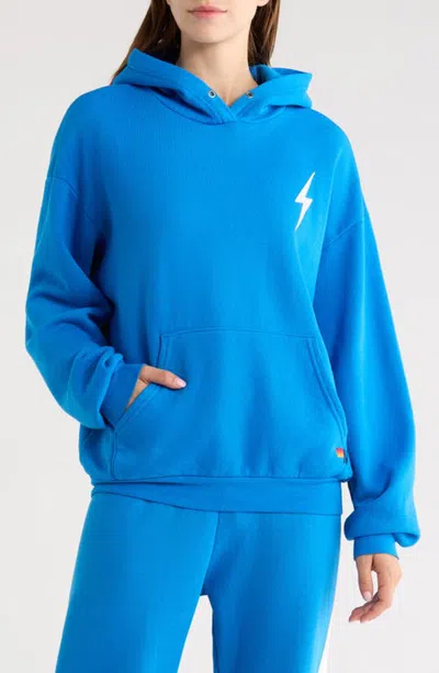 Aviator Nation Bolt Stitch Hoodie In Blue