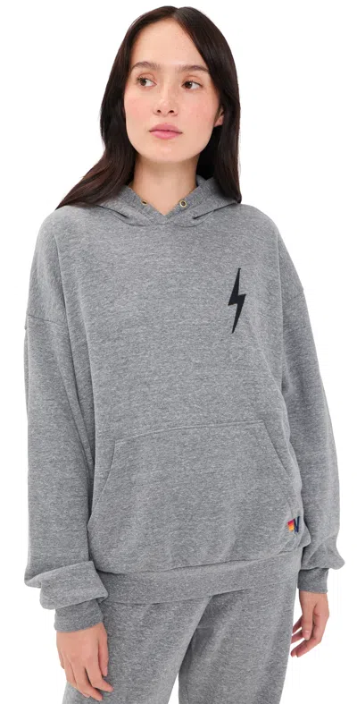 Aviator Nation Bolt Stitch Pullover Hoodie Heather Grey