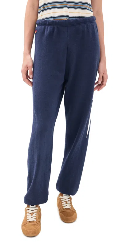 Aviator Nation Bolt Stitch Sweatpants Navy/white