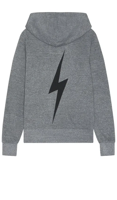 Aviator Nation Bolt Zip Hoodie In Grey