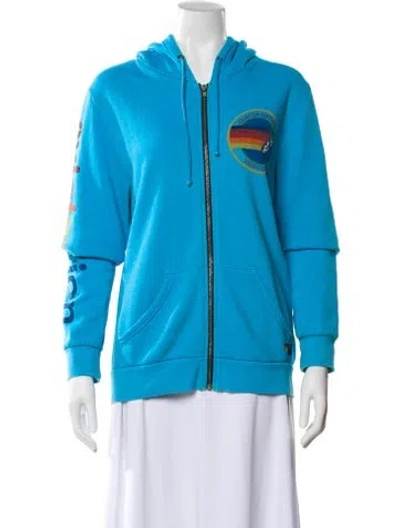 Pre-owned Aviator Nation Bomber Jacket In Blue