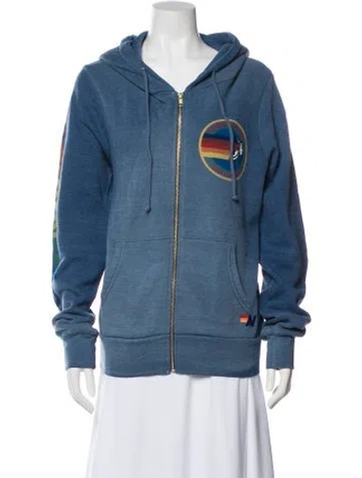 Pre-owned Aviator Nation Bomber Jacket In Blue