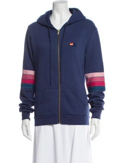 Pre-owned Aviator Nation Bomber Jacket In Blue