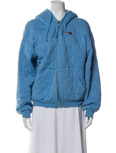 Pre-owned Aviator Nation Bomber Jacket In Blue