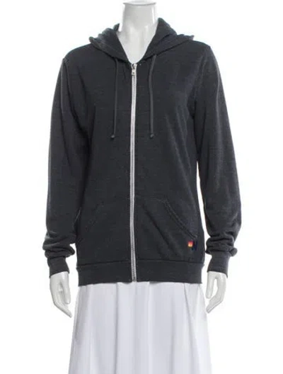 Pre-owned Aviator Nation Bomber Jacket In Gray