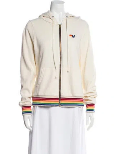 Pre-owned Aviator Nation Bomber Jacket In Neutral