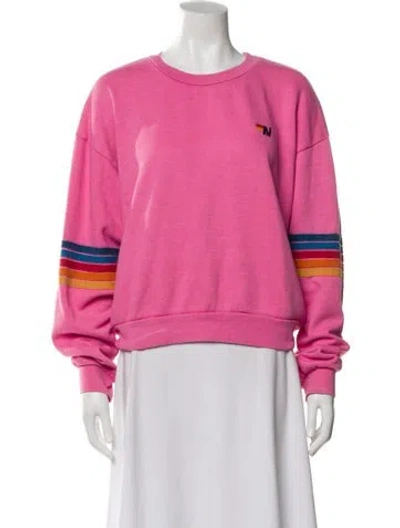 Pre-owned Aviator Nation Bomber Jacket In Pink