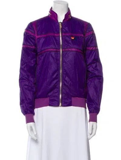 Pre-owned Aviator Nation Bomber Jacket In Purple