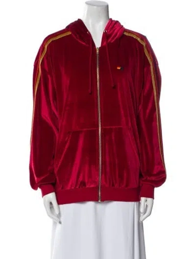 Pre-owned Aviator Nation Bomber Jacket In Red