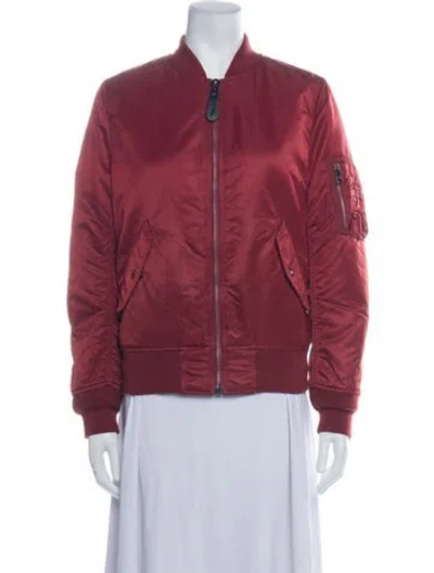 Pre-owned Aviator Nation Bomber Jacket In Red