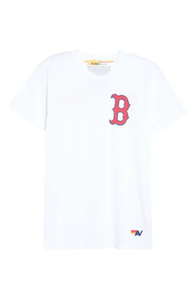 Aviator Nation Boston Red Sox Graphic T-shirt In White
