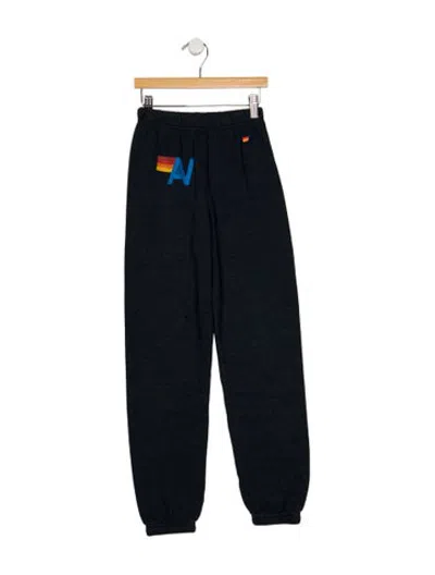 Pre-owned Aviator Nation Kids' Boy's Pattern Print Sweatpants In Blue