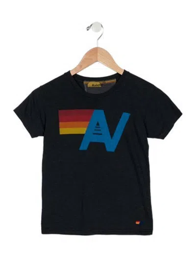 Pre-owned Aviator Nation Kids' Boys' Graphic Short Sleeve T-shirt In Blue