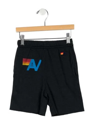 Pre-owned Aviator Nation Kids' Boys' Graphic Sweat Shorts In Grey