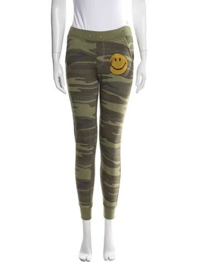 Pre-owned Aviator Nation Camouflage Print Sweatpants In Green