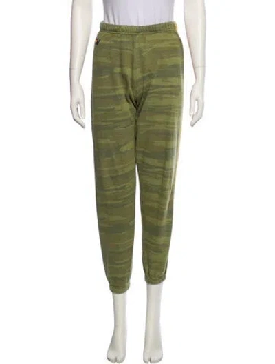 Pre-owned Aviator Nation Camouflage Print Sweatpants In Green