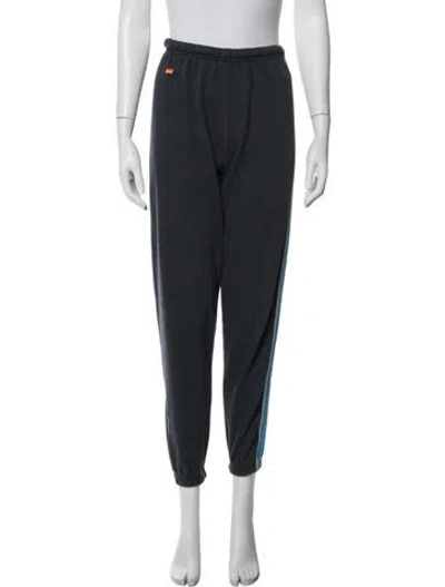 Pre-owned Aviator Nation Colorblock Pattern Embroidered Accent Sweatpants In Blue
