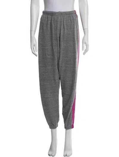 Pre-owned Aviator Nation Colorblock Pattern Embroidered Accent Sweatpants In Gray