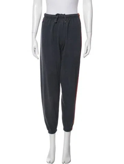 Pre-owned Aviator Nation Colorblock Pattern Embroidered Accent Sweatpants In Gray