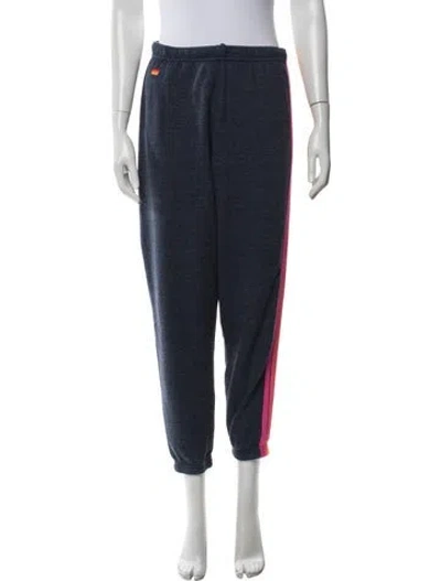 Pre-owned Aviator Nation Colorblock Pattern Embroidered Accent Sweatpants In Multi