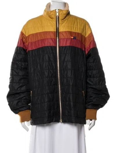 Pre-owned Aviator Nation Colorblock Pattern Jacket In Blue