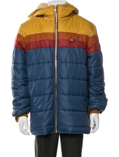 Pre-owned Aviator Nation Colorblock Pattern Jacket In Blue
