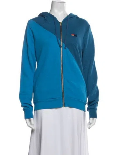 Pre-owned Aviator Nation Colorblock Pattern Jacket In Blue