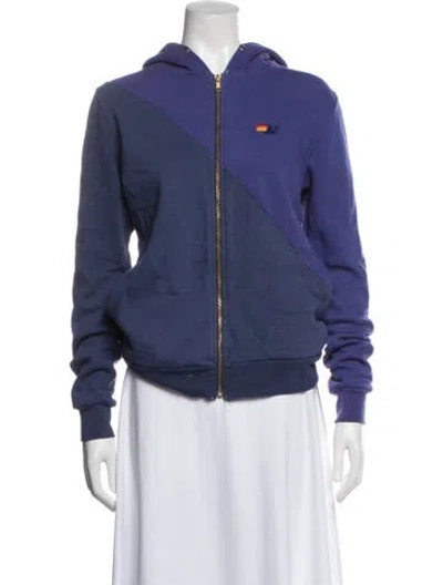 Pre-owned Aviator Nation Colorblock Pattern Jacket In Blue