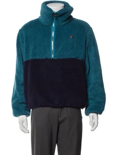 Pre-owned Aviator Nation Colorblock Pattern Jacket In Blue