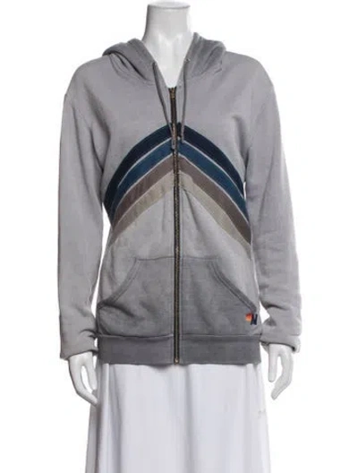 Pre-owned Aviator Nation Colorblock Pattern Jacket In Gray