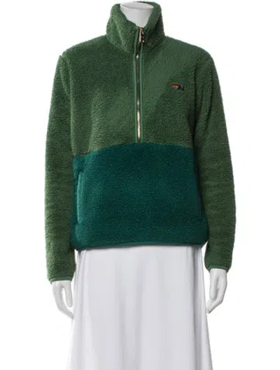 Pre-owned Aviator Nation Colorblock Pattern Jacket In Green