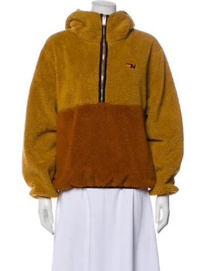 Pre-owned Aviator Nation Colorblock Pattern Jacket In Orange
