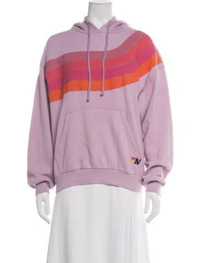 Pre-owned Aviator Nation Colorblock Pattern Jacket In Purple
