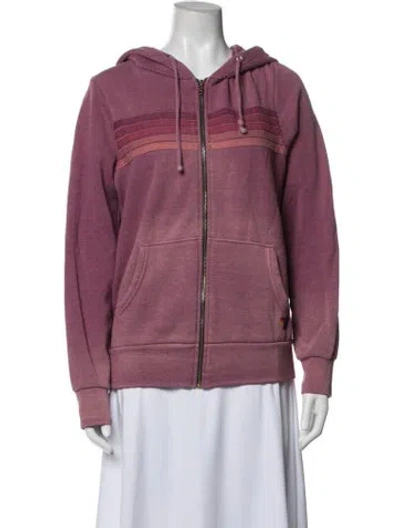 Pre-owned Aviator Nation Colorblock Pattern Jacket In Red