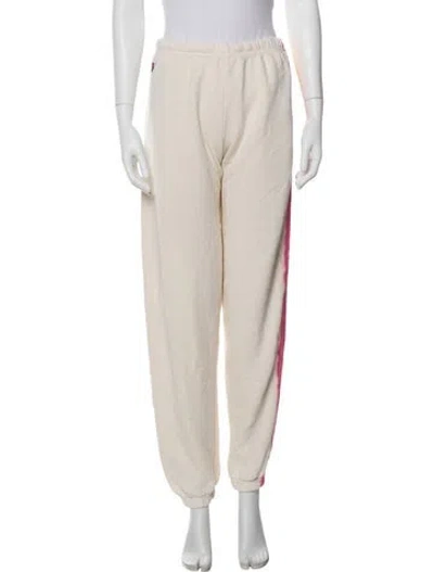 Pre-owned Aviator Nation Colorblock Pattern Lounge Set In Neutral