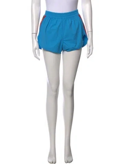 Pre-owned Aviator Nation Colorblock Pattern Mini Shorts In Blue