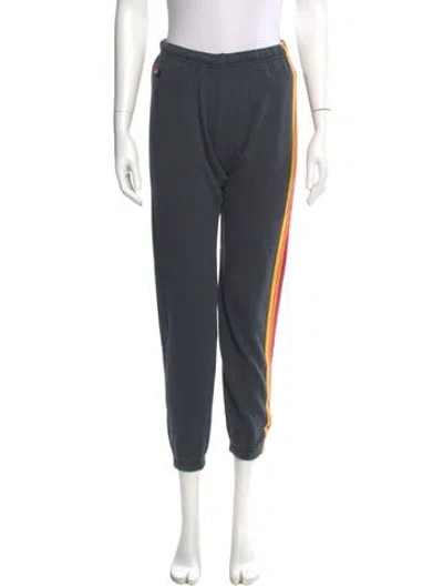 Pre-owned Aviator Nation Colorblock Pattern Skinny Leg Pants In Gray