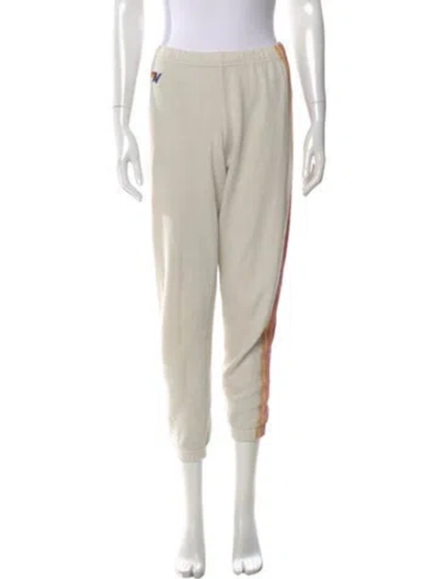Pre-owned Aviator Nation Colorblock Pattern Skinny Leg Pants In Neutral