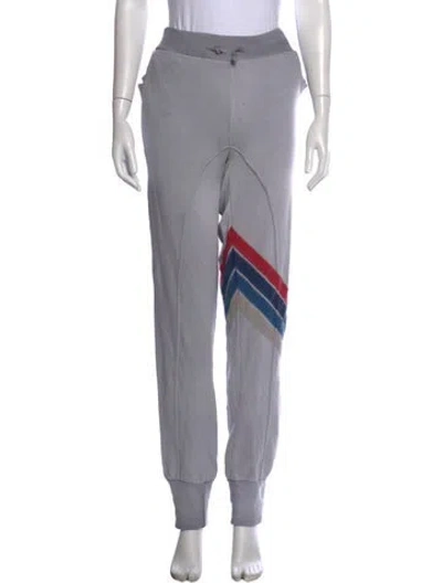 Pre-owned Aviator Nation Colorblock Pattern Straight Leg Pants In Grey
