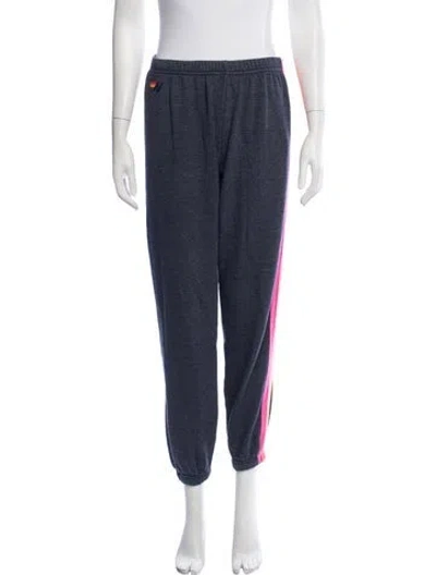 Pre-owned Aviator Nation Colorblock Pattern Sweatpants In Black