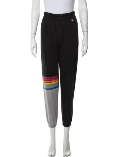 Pre-owned Aviator Nation Colorblock Pattern Sweatpants In Blue